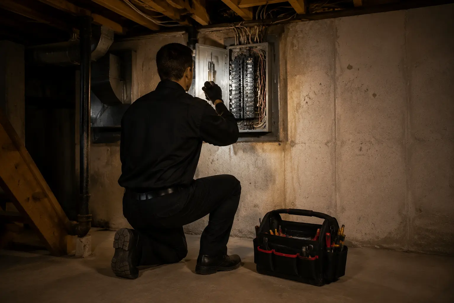 Subpanel installed in a detached garage workshop in Thorold